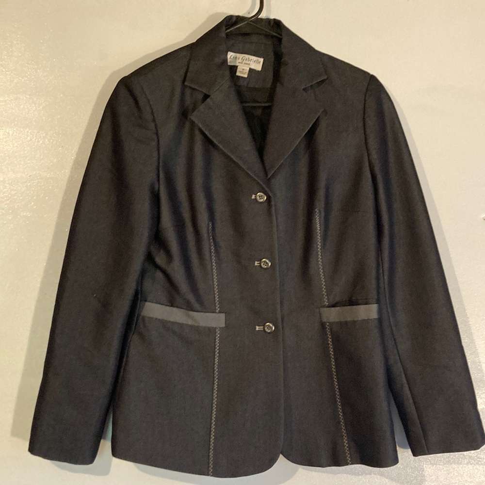 Lena Gabrielle New York Woman y2k Button Up Boho BlazerJacket Size 8